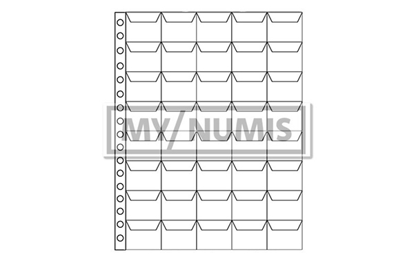 Folhas A5 para moedas